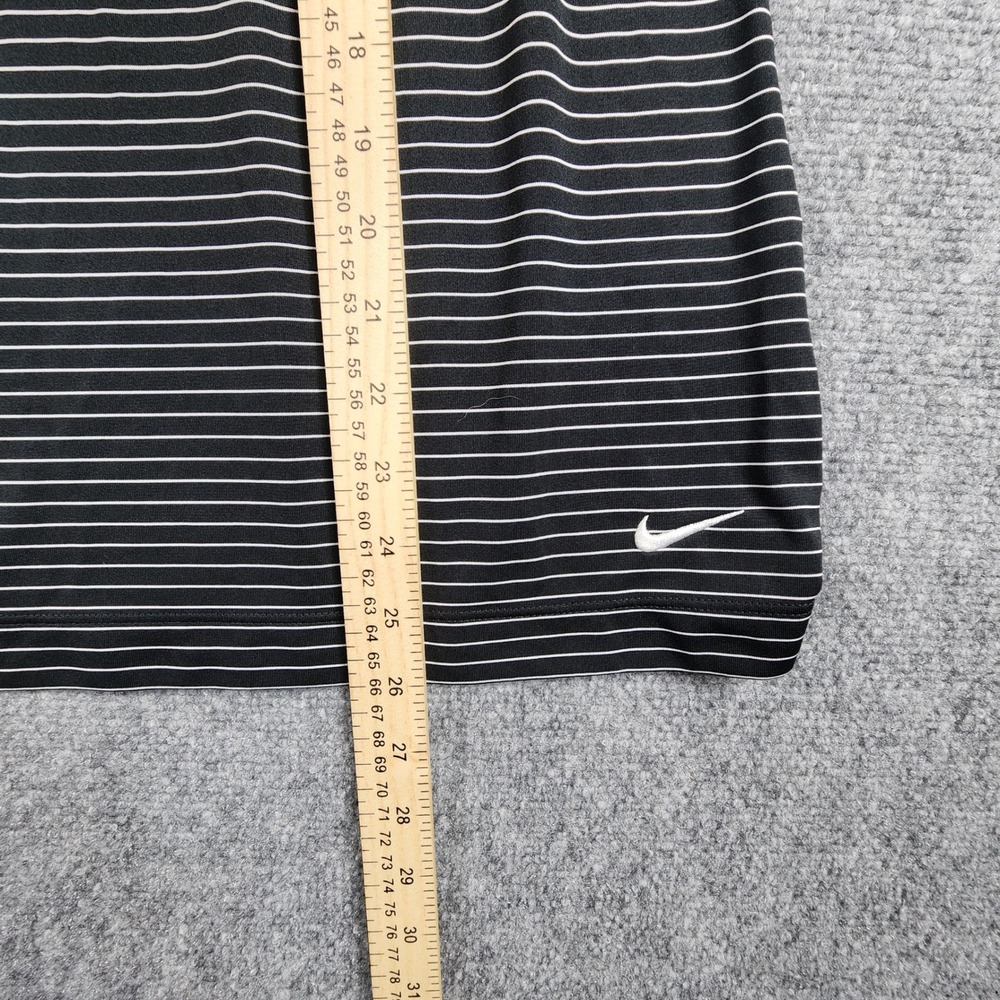 Nike Golf Tour Performance Sleeveless Polo Shirt Black White Stripe XL Dri-FIT - Picture 3 of 7